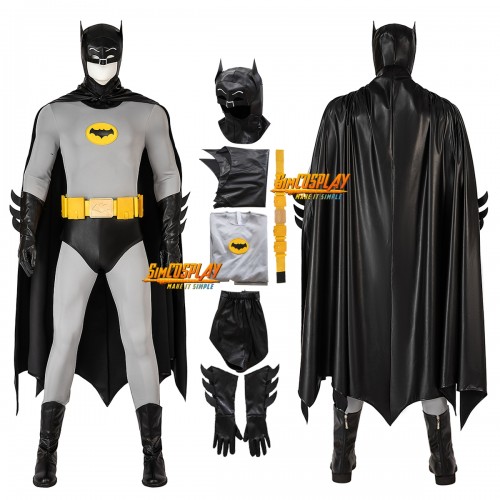 Ready To Ship - MALE SIZE XL 1966 Adam West Cosplay Costume Retro Batsuit