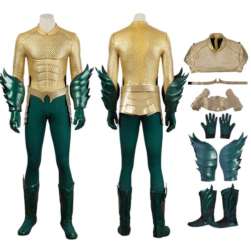 2018 Aquaman Cosplay Costume Arthur Curry Deluxe Suit