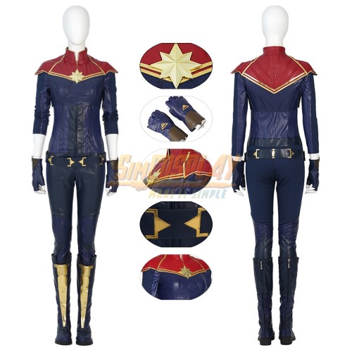 2023 Captain Marvel Carol Danvers Cosplay Costumes Top Level