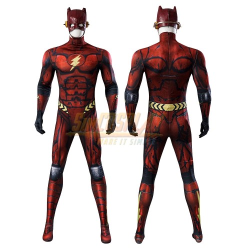 2023 The Flash Cosplay Costume Printed Suit With Mask