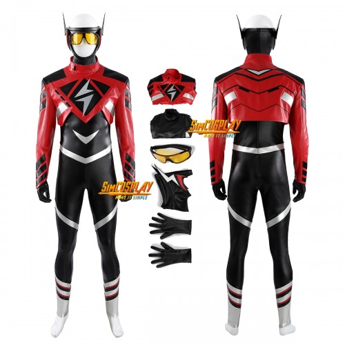 Ver.2 Absolute Wally West Cosplay Costume Red Flash Suit