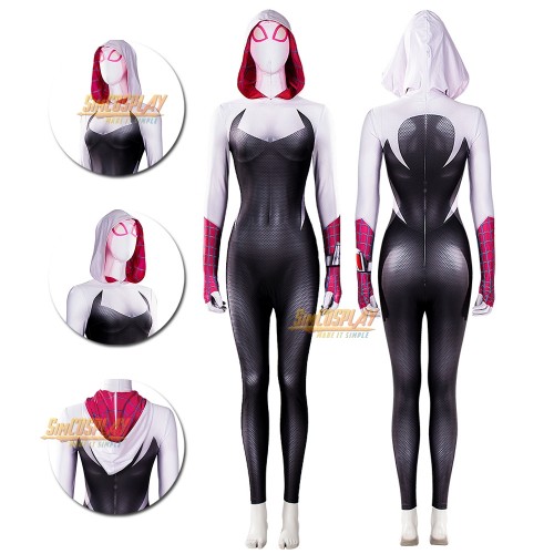 Across The Spider-Verse Gwen Stacy Cosplay Costumes Female Spiderman Suit