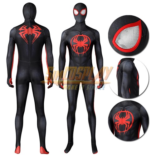 <<READY TO SHIP>> Size S Across The Spider-Verse Miles Morales Cosplay Costume Spandex Printed Suit