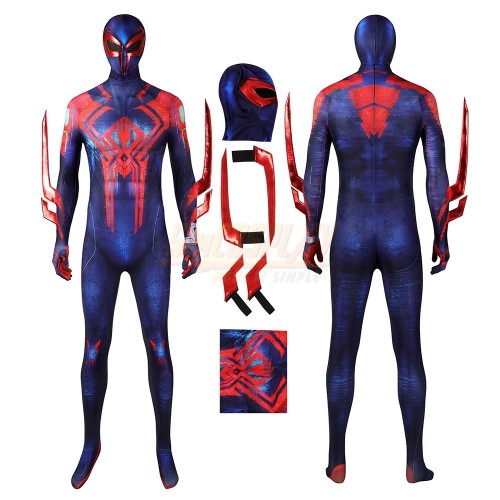 Across The Spider-Verse Spider-Man 2099 Cosplay Costume Top Level