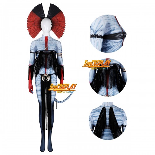Avatar Fire and Ash Varang‌ Cosplay Suit Spandex Printed Costume