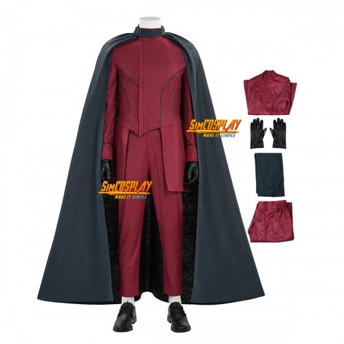 Avengers Doomsday Magneto Cosplay Costume Red Suit With Long Cloak