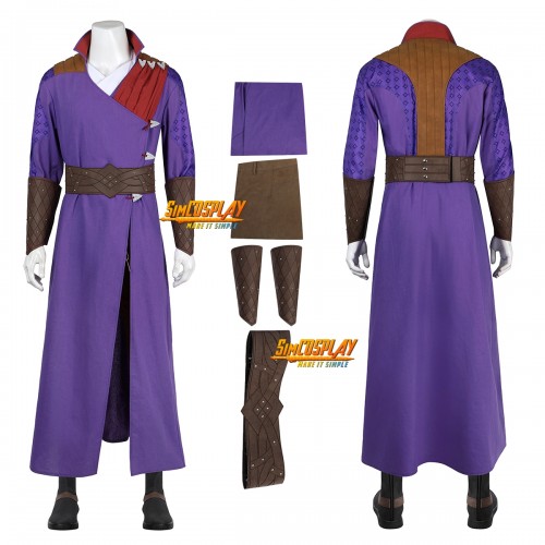 Baldur's Gate 3 Gale Dekarios Cosplay Costume Purple Suit