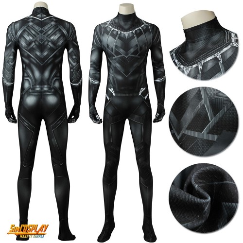 Black Panther Cosplay Suit Civil War T'Challa Printed Costume Sac3982