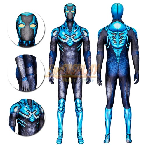 Blue Beetle 2023 Cosplay Costumes Printed Suit For Halloween