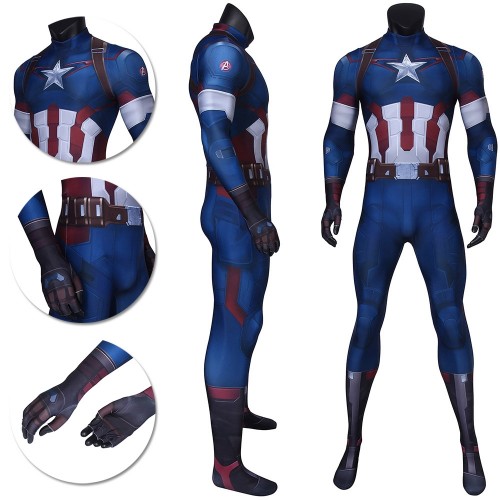 Captain America Cosplay 3D Printed Jumpsuits Steve Rogers BodySuits