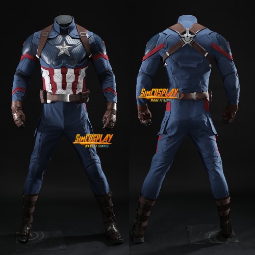 Captain America Cosplay Costume Avengers Endgame Suit Hardcore Top Level