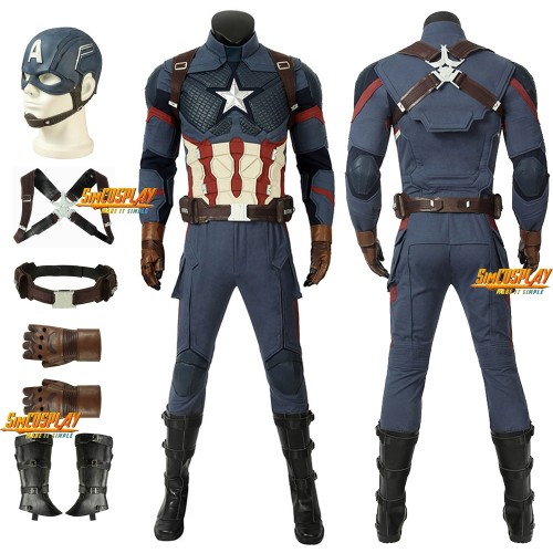 Captain America Steve Rogers Cosplay Costume Top Level