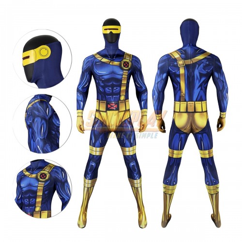 Cyclops X-Men 97 Cosplay Costume Scott Summers Printed Suit