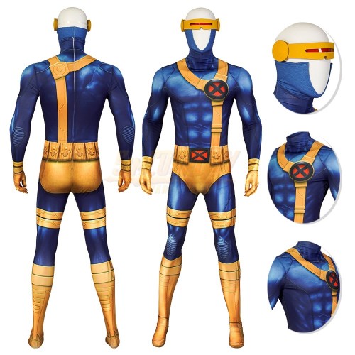 Cyclops X-Men Cosplay Costume Creative Printed Suit 90s Anime Look