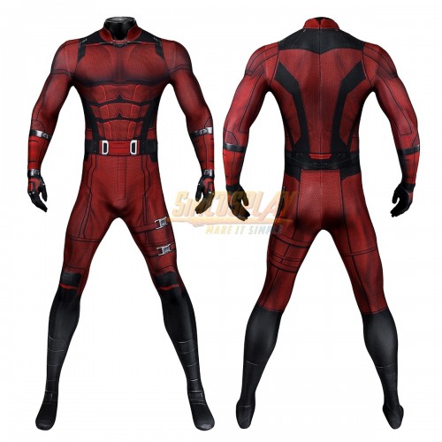 Daredevil Matt Murdock Red Cosplay Suit Born Again S1 Prineted Costume