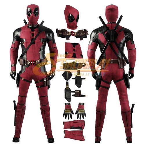Deadpool Wade Wilson Cosplay Costume Deadpool 3 Leather Suit