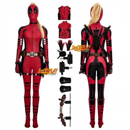 Deluxe Version - Lady Deadpool Cosplay Costume Suit 2024 Deadpool & Wolverine