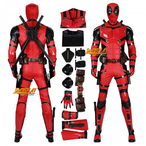 Deadpool & Wolverine Samurai Deadpool Cosplay Costume Top Level