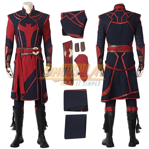 Defender Strange Cosplay Costume Doctor Strange Muliverse of Madness Red Suit