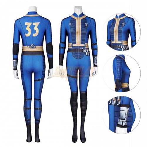 Lucy Blue Uniform Printed Cosplay Suit V2