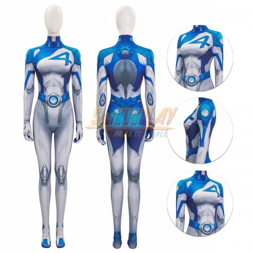 Spandex Printed - Fantastic Four Sue Storm Invisible Woman Printed Suit Marvel Rivals Edition