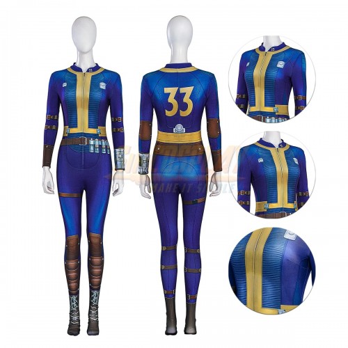 Female Lucy Printed Cosplay Costume Vault 33 Jumpsuit Uniform Ver.2