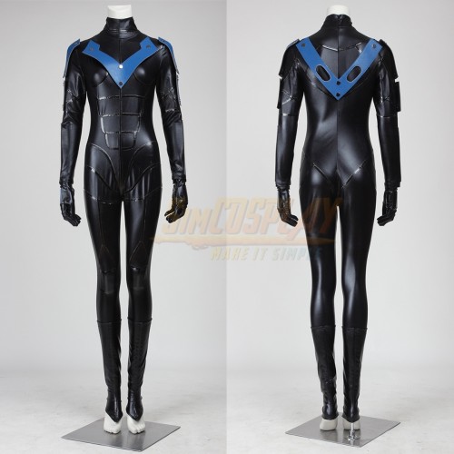 Female Nightwing Leather Cosplay Costume Nightwing Suit For Female