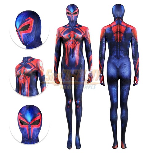 Female Spider-Man 2099 Miguel O'Hara Cosplay Costume Across The Spider-Verse