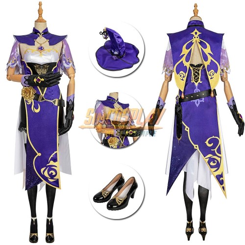 Genshin Impact Lisa Cosplay Costumes Top Level