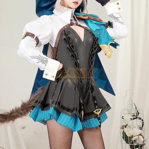 Genshin Impact Lynette Dress Cosplay Outfits Suit