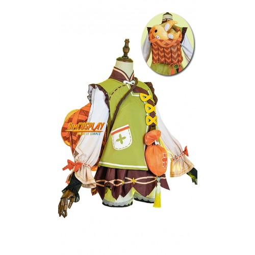 Genshin Impact Yaoyao Cosplay Costume With Backpack