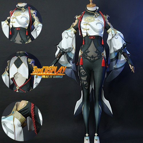 Genshin Shenhe Cosplay Costumes With Cosplay Wig Ver.2