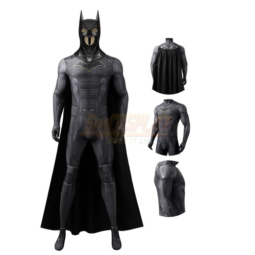 Gotham Knights Bruce Wayne Printed Cosplay Costume With Cape