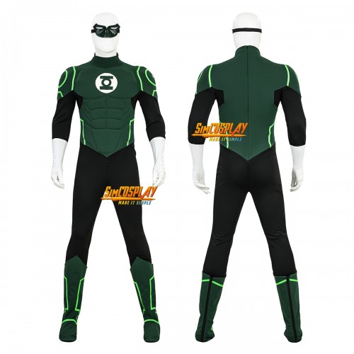 Green Lantern Cosplay Costume Green Suit With Mask