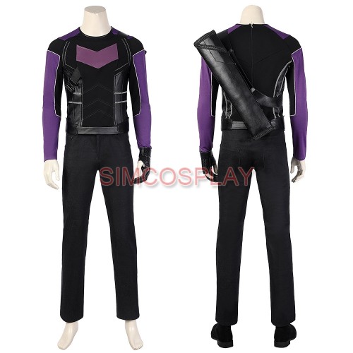 Hawkeye Clint Barton S1 Cosplay Costumes Purple Suit Ver.2