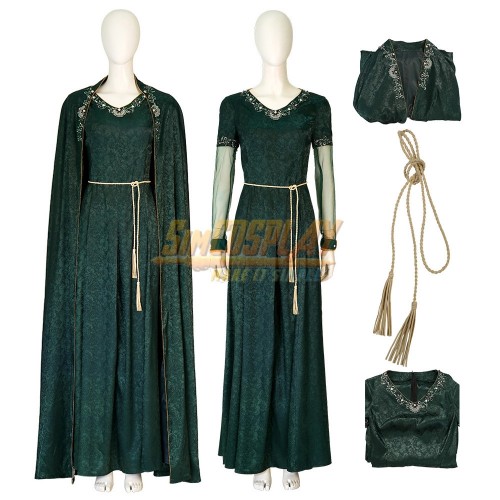 House of Dragon Alicent Hightower Cosplay Costume Green Dress