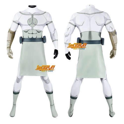 Invincible Season 3 Thragg White Suit Printed Cosplay Costume