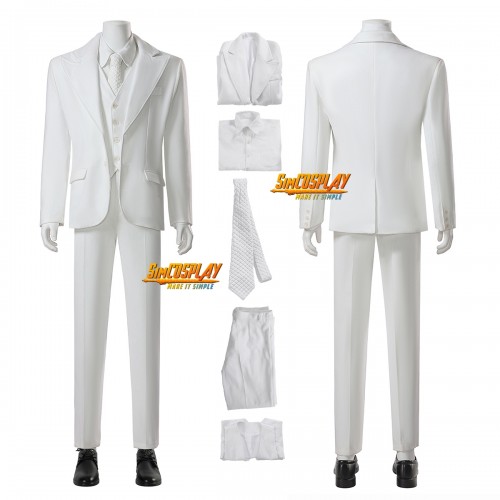 Joker 2 White Cosplay Costume Arthur Fleck Pure White Suit