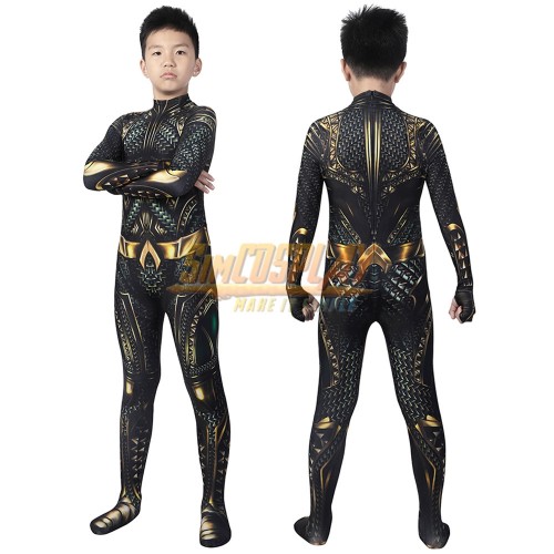 Kids Aquaman Arthur Curry Cosplay Costume HD Printed Spandex Suit