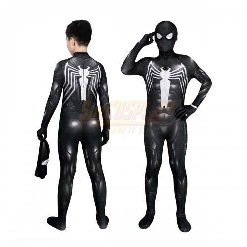 Kids Halloween Gift Black Spiderman Venom Cosplay Suit