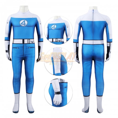 Kids Johnny Storm Human Torch Cosplay Suit Halloween Children Costumes