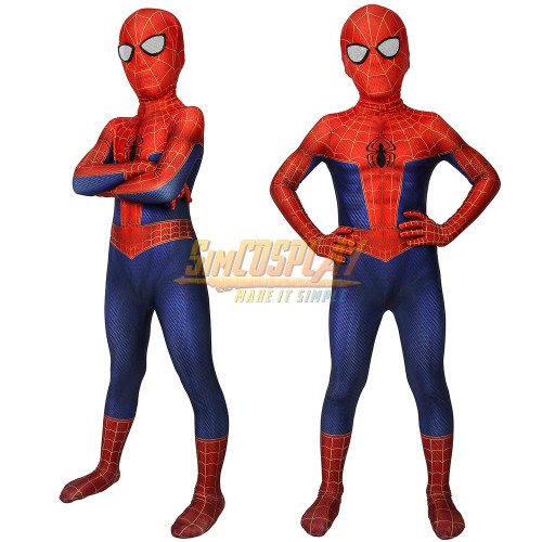Kids Peter Parker Suit Spider-man Into The Spider Verse Cosplay Costumes