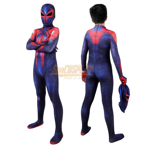 Kids Spider-Man 2099 Miguel O'Hara Cosplay Costume