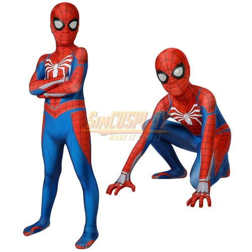 Kids Spider-man Advanced Suit PS4 Spiderman Game Cosplay Costume For Children