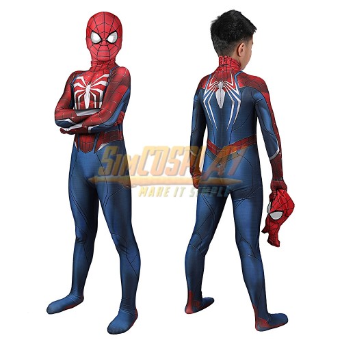 Kids Spiderman 2 PS5 Peter Parker Cosplay Costume Halloween Cosplay Suits For Children