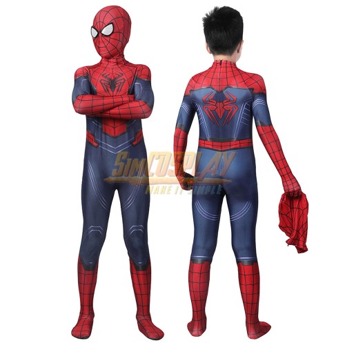 Kids Spiderman Cosplay Costume Avenger Spiderman Printed Edition Suit