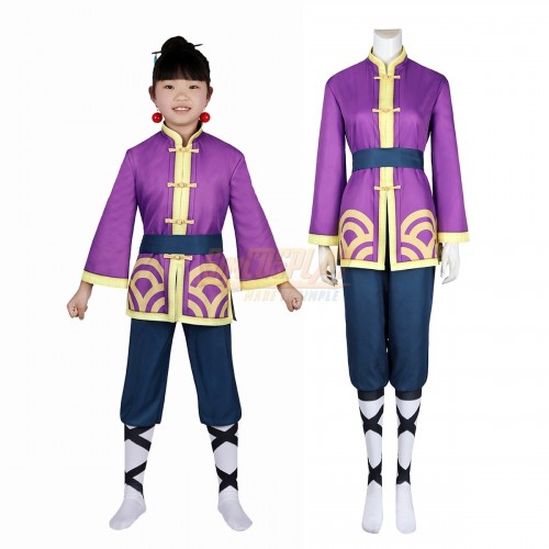 Kung Fu Princess Peach Cosplay Costume Girls Halloween Suit 