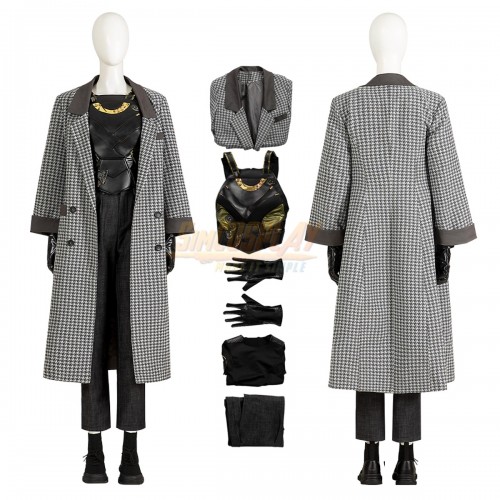 Loki 2 Sylvie Laufeydottir Cosplay Costumes Grey Long Coat Edition