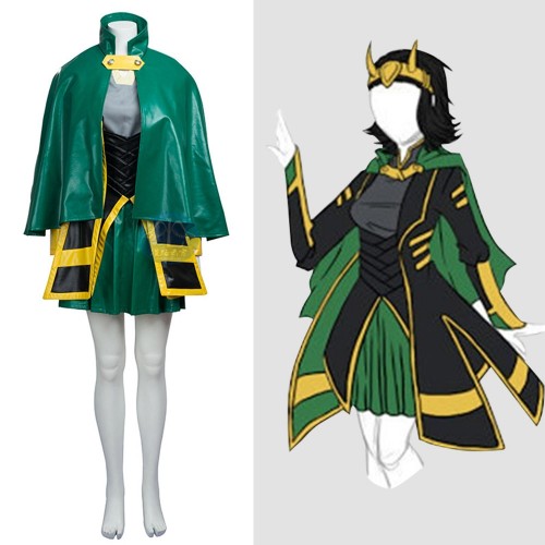 Loki Female Cosplay Costume Full Set Top Level