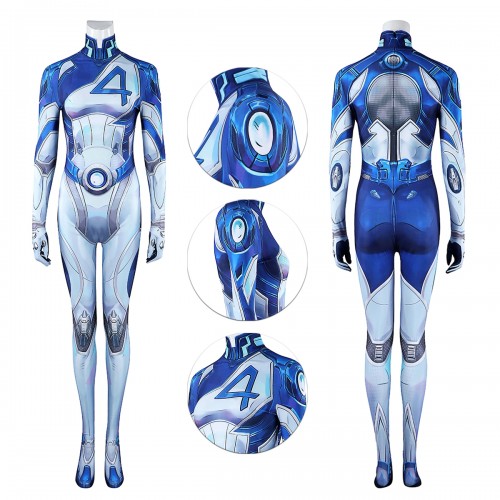Marvel Rivals Sue Storm Cosplay Costume Fantastic 4 Printed Suit